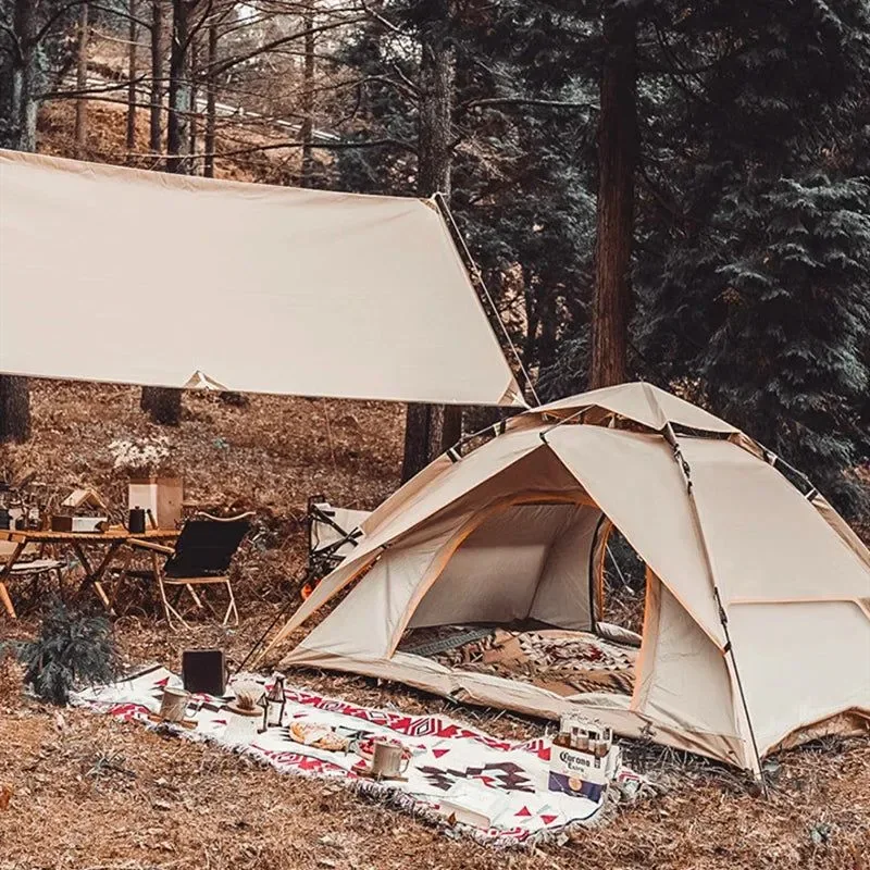 Efficient 1-2 Person Fully Automatic Rainproof Sunscreen Camping Tent – Quick Pop-Up Shelter Lightweight