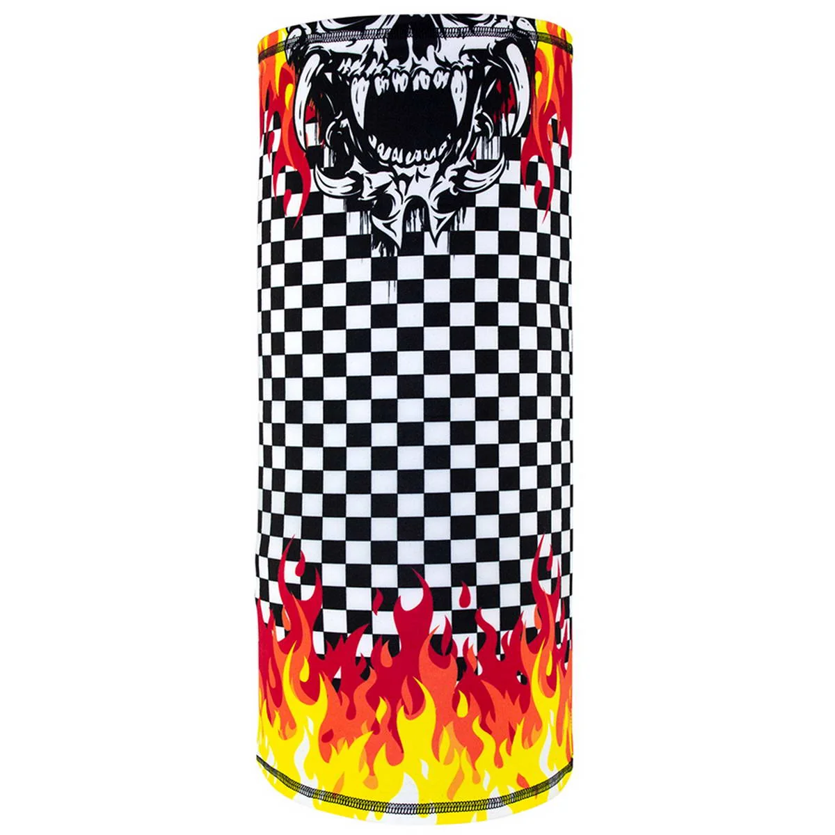 Excellent ZanHeadgear TL450 Motley Tube SportFlex Series Checkered Flames Premium