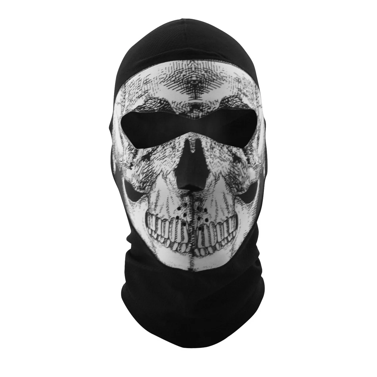 Prestigious ZanHeadgear WBC002NFME Extreme Coolmax Balaclava Full Mask Black and White Skull Smart