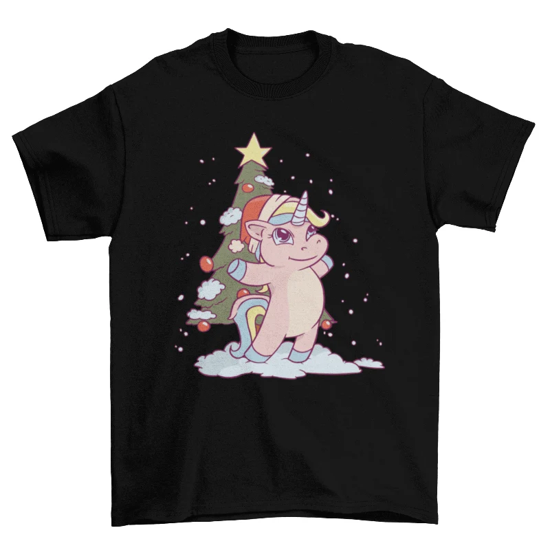 Natural Christmas Unicorn Tee Excellent
