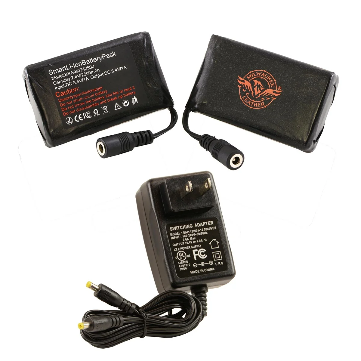 Advanced Milwaukee Leather Universal Twin Battery for ‘Heated’ Gloves Safe