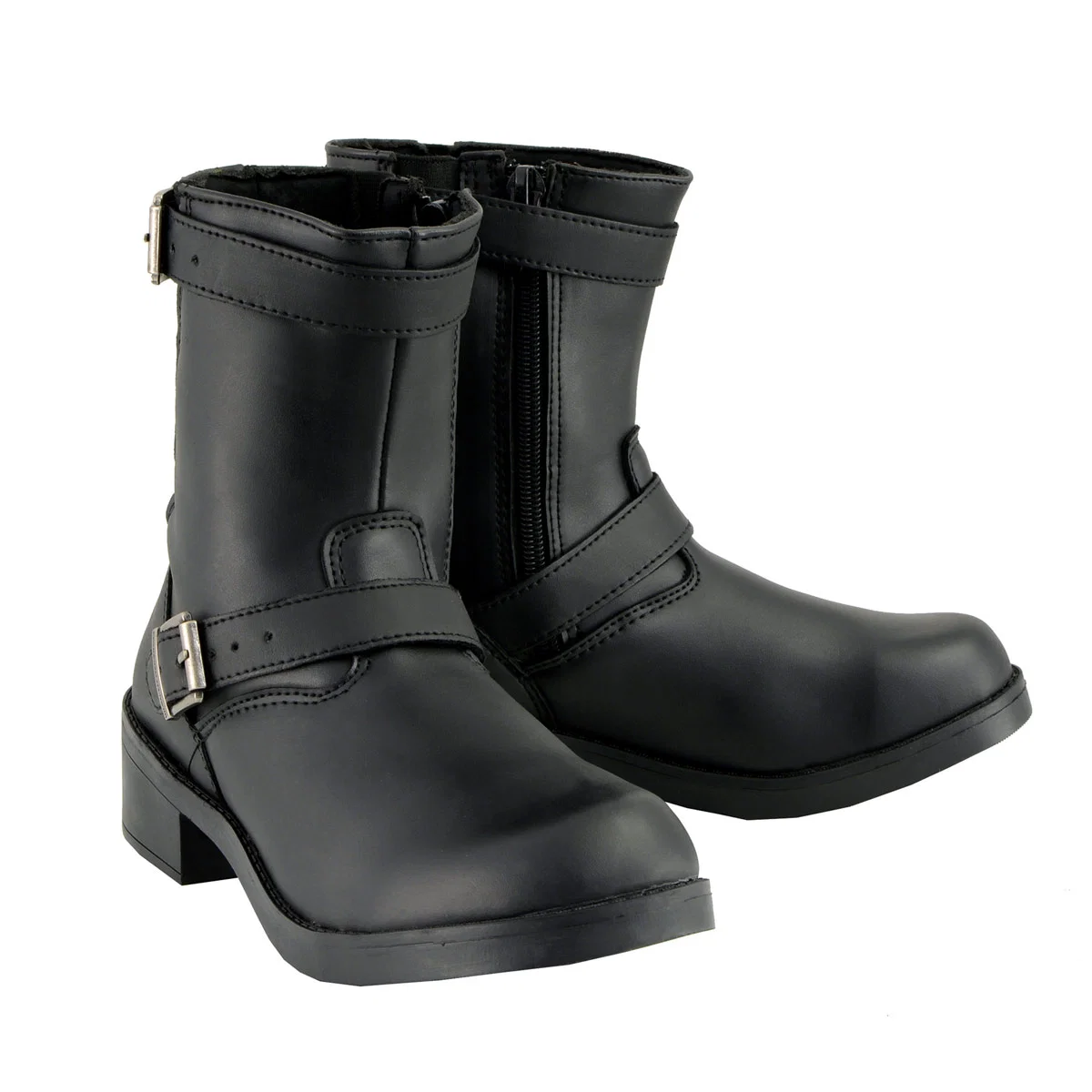 Milwaukee Leather MBK9290 Boys Black Classic Engineer Style Biker Boots Modern