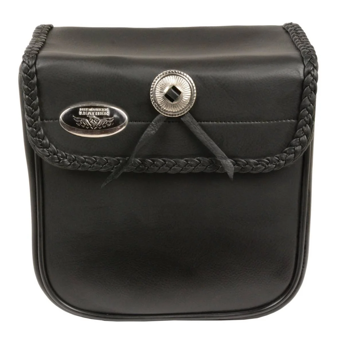 Healthy Milwaukee Leather SH590 Black Small PVC Motorcycle Braided Sissy Bar Bag Crafted