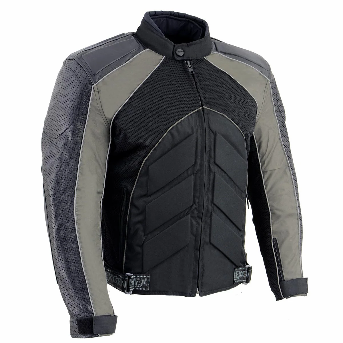 Elite NexGen SH2153 Men’s Black and Orange CE Armored Motorcycle Textile and Leather Combo Jacket Carefully Designed