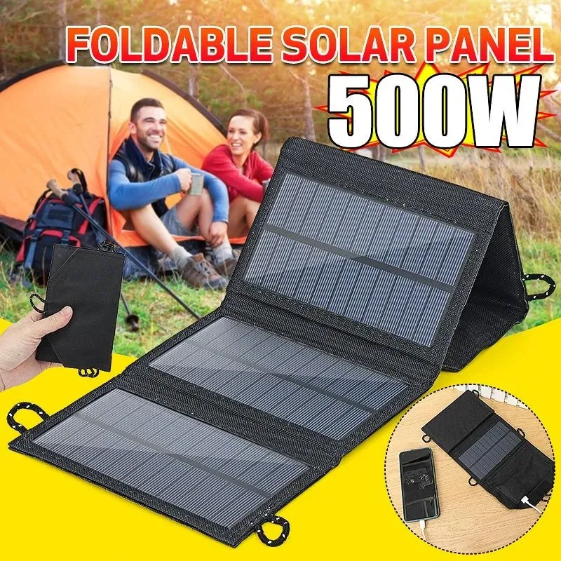 Next-Generation Foldable Solar Panel with 200W Portable Waterproof Charger with USB DC Output Crafted