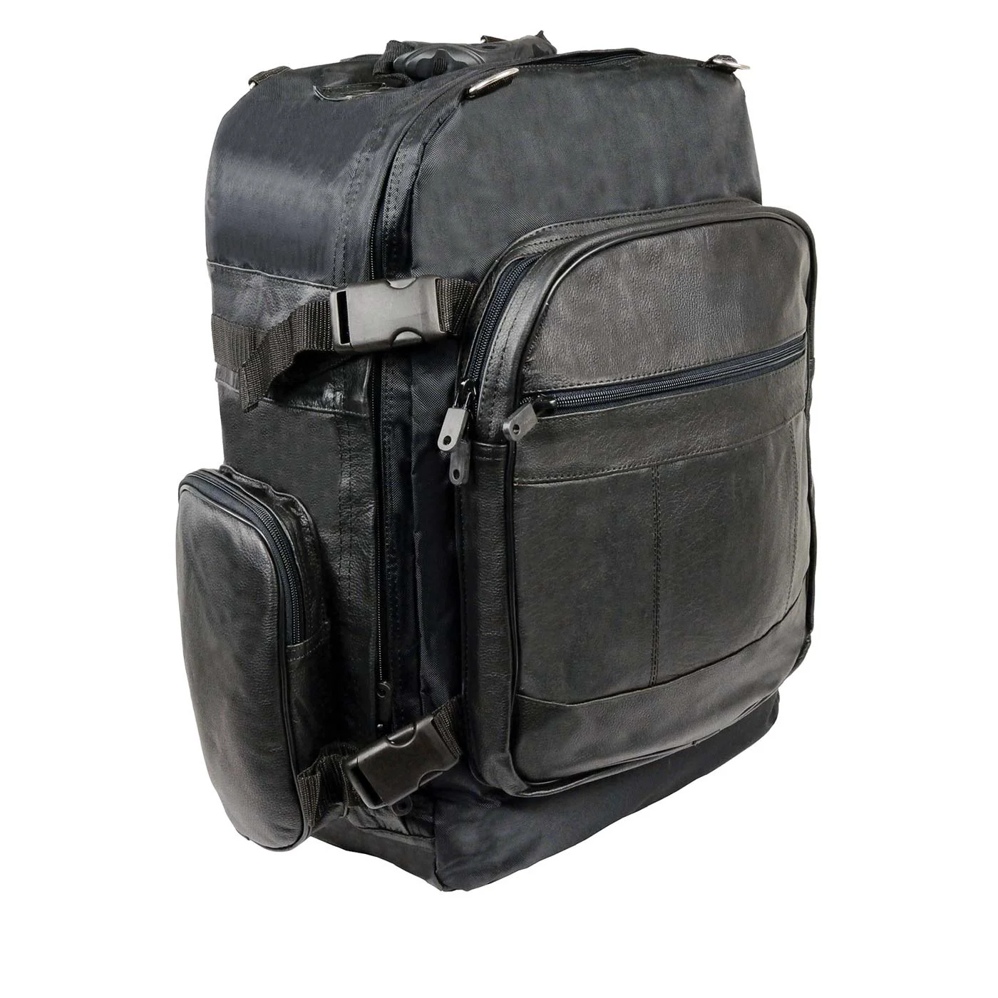 Healthy Milwaukee Leather SH540 Medium Black Size Leather and Textile Motorcycle Sissy Bar Back Pack Bag Convenient