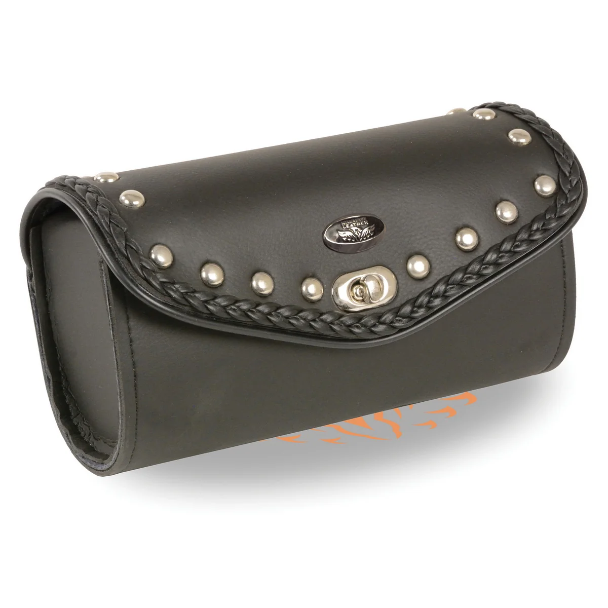 Refined Milwaukee Performance SH49903 Black PVC Large Braid and Studded Windshield Bag with Turn Clasp Eco-Friendly