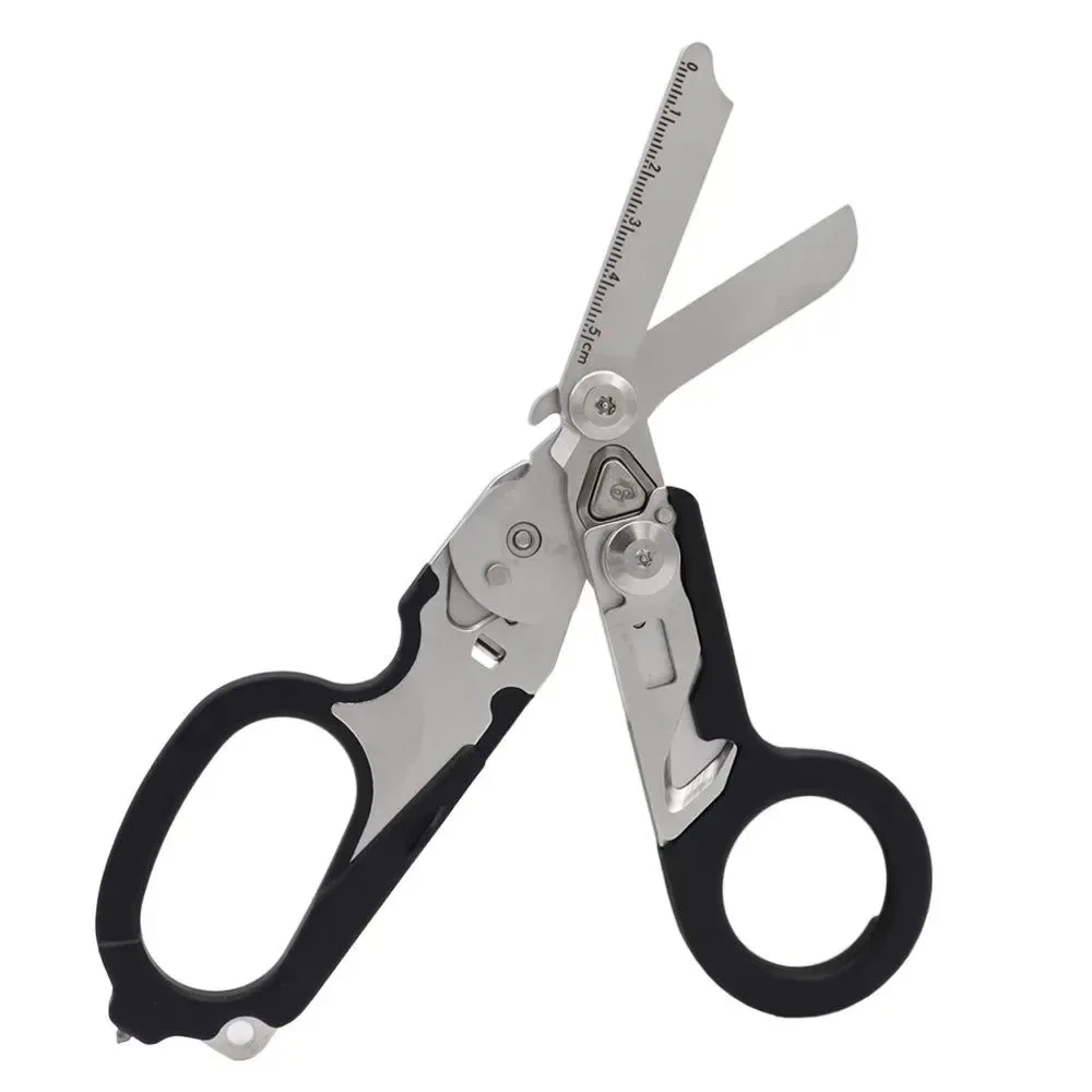 Trendy Multifunctional Tactical Folding Scissors First Aid Gear and Survival Tools Camping and Hunting Equipment Modern