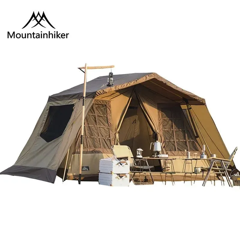 4-6 Person Luxury Eaves Camping Tent – 210D Oxford 3000mm Waterproof 4-Season Eaves Canopy Crafted
