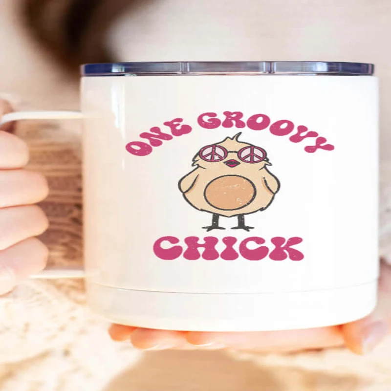 Specialty Groovy Chick Coffee Cup Breathable