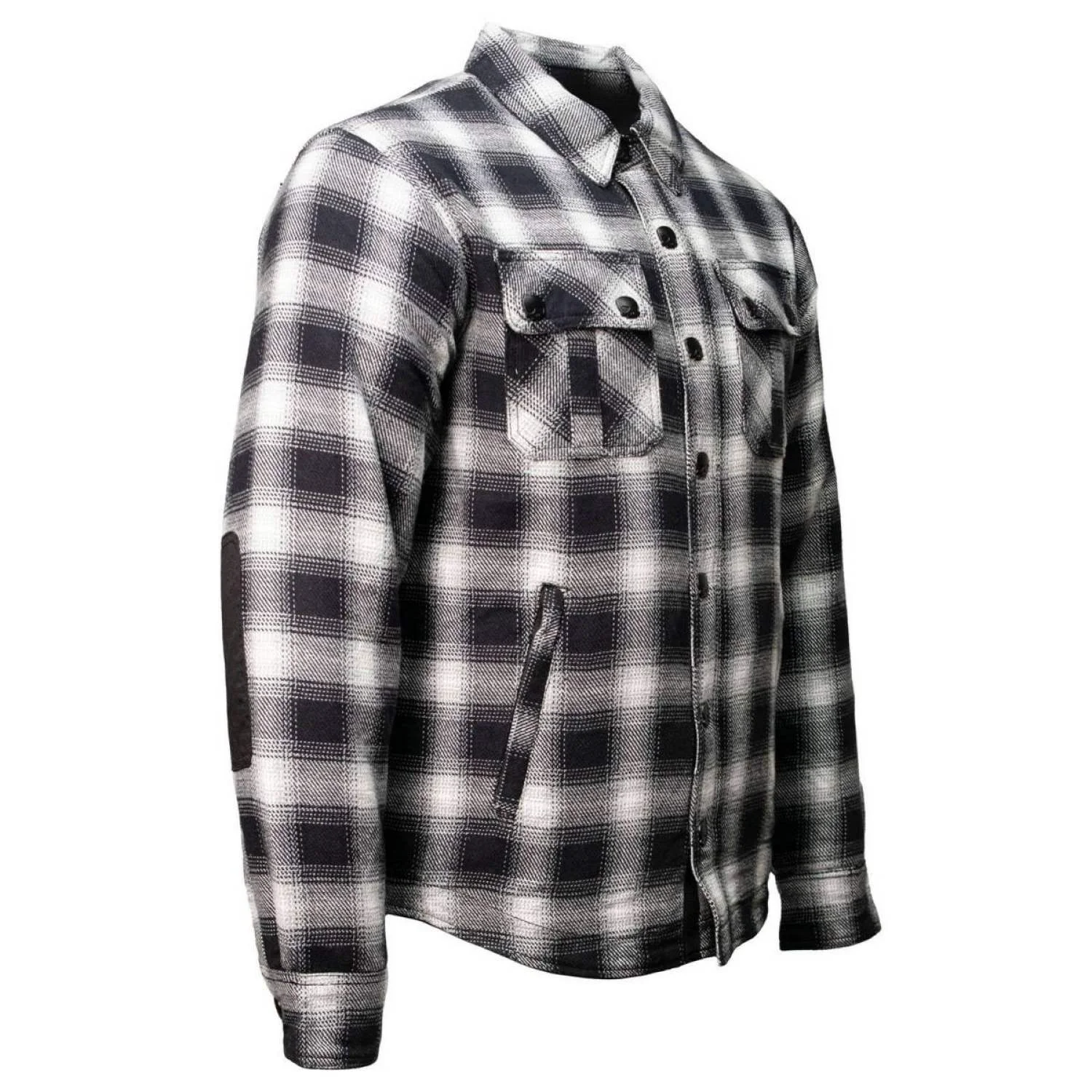 Certified Milwaukee Leather Men’s Heavy-Duty Checkered Flannel Riding Shirt – Warm Lined – Zippered Hand Pockets – MPM1638 Professional