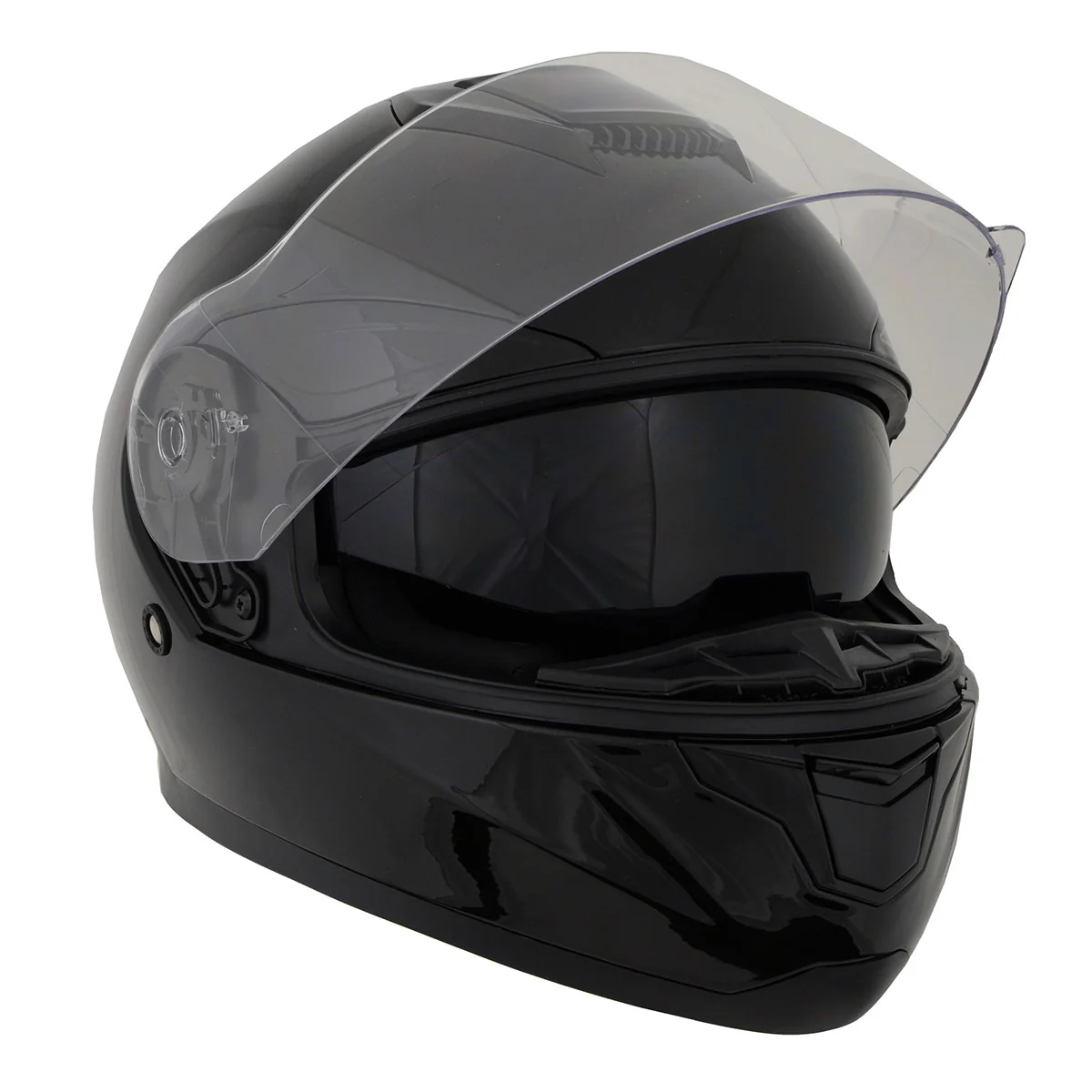 Flexible Milwaukee Helmets MPH9836DOT Sweeper Gloss Black DOT Motorcycle Full Face Helmet Biker w Drop Down Visor Professional