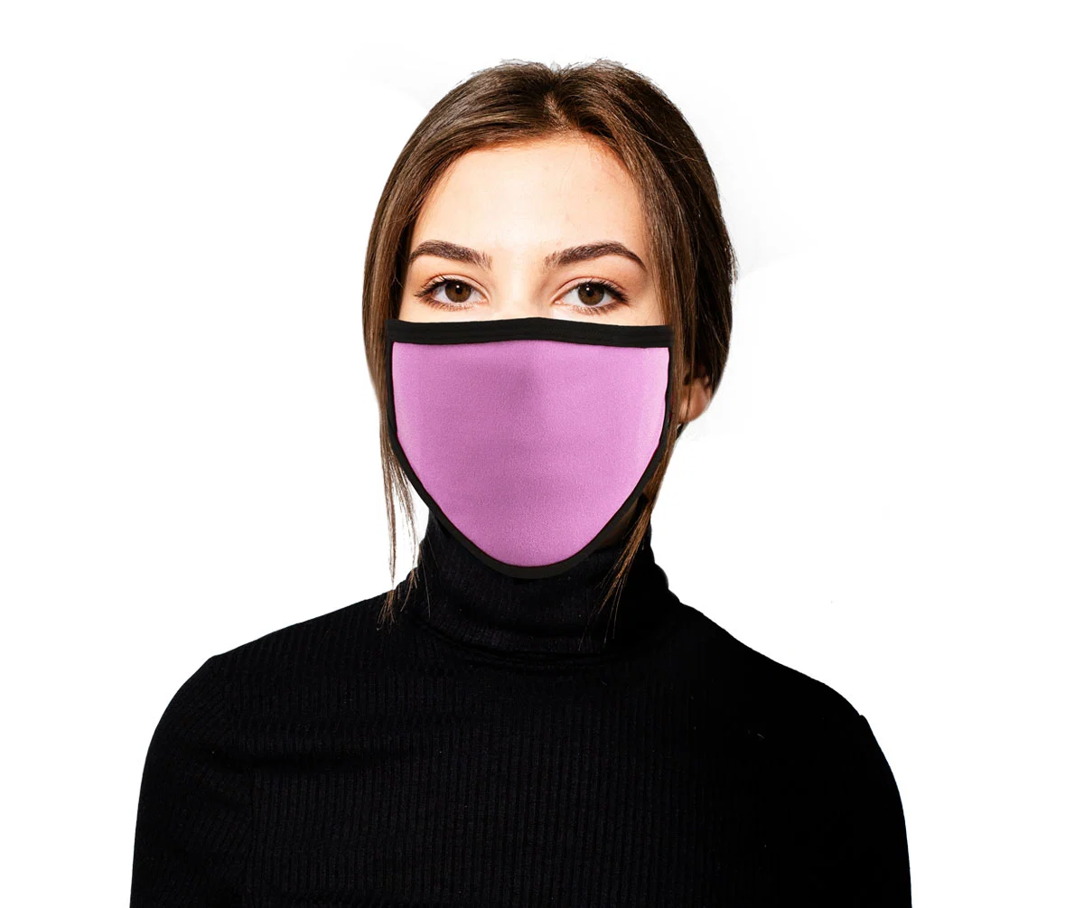 Lightweight Milwaukee Leather MP7924FM Ladies ‘Black and PInk’ 100 Cotton Protective Face Mask with Optional Filter Pocket Soft