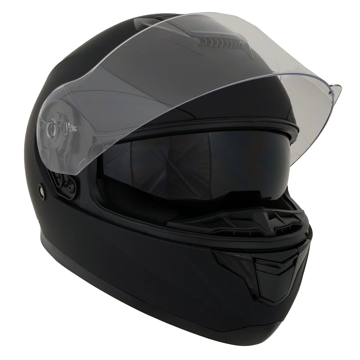 Functional Milwaukee Helmets MPH9835DOT Sweeper Flat Black Advanced Motorcycle Full Face Helmet Biker w Drop Down Visor Trendy