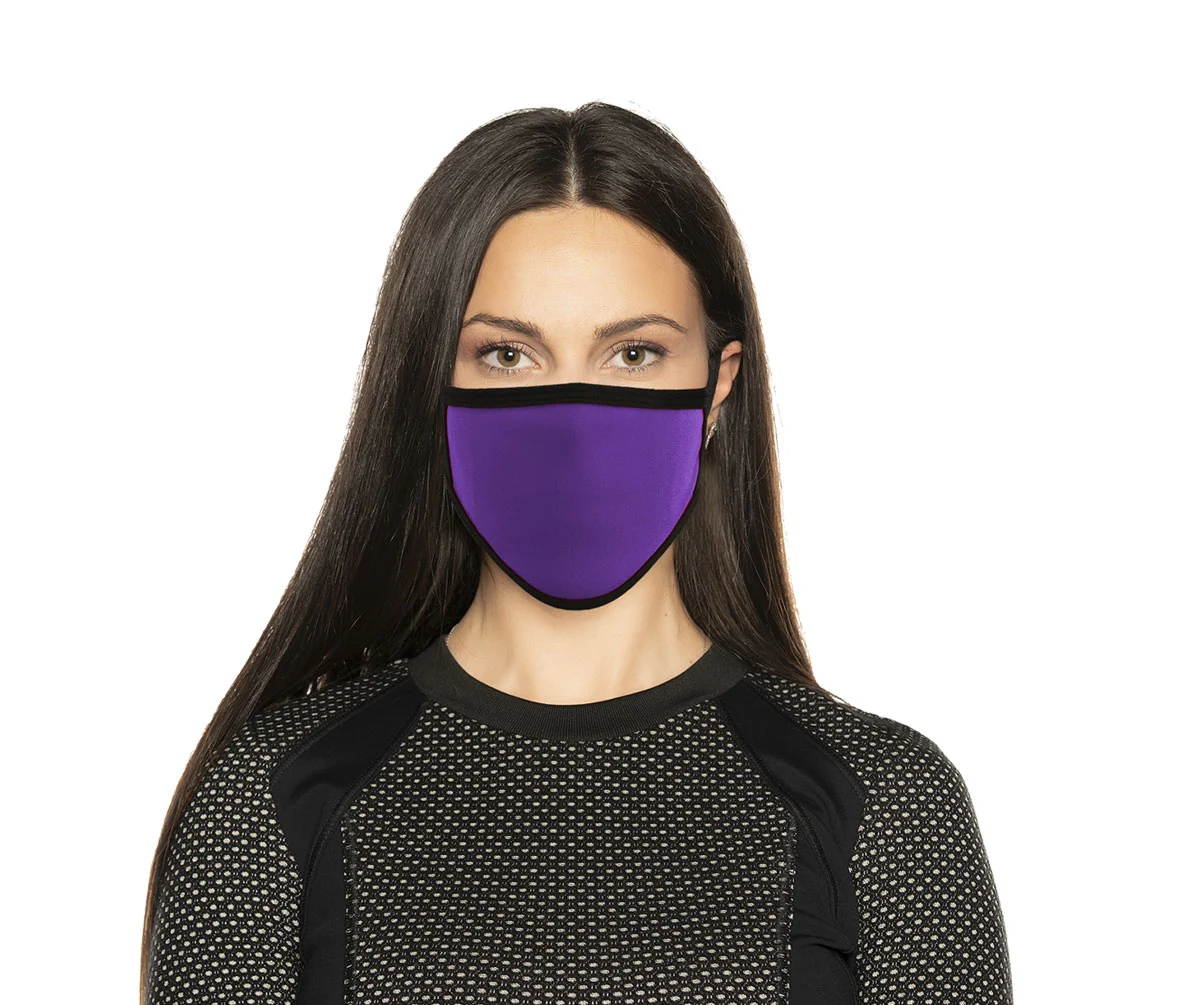 Dependable Milwaukee Leather MP7924FM Ladies ‘Black and Purple’ 100 Cotton Protective Face Mask with Optional Filter Pocket Specialty