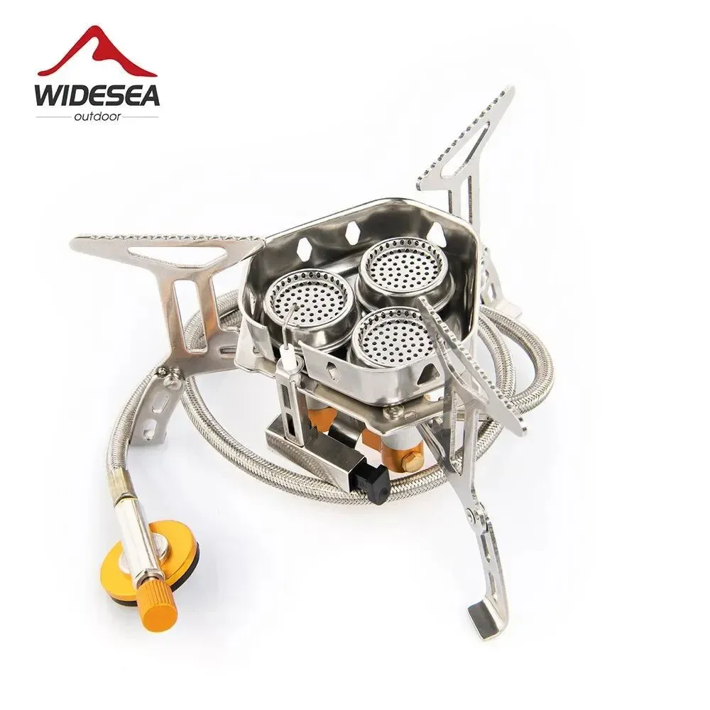 Excellent High-Power Portable Camping Gas Stove – 3500W Foldable Burner with Piezo Igniter for Outdoor Cooking Convenient