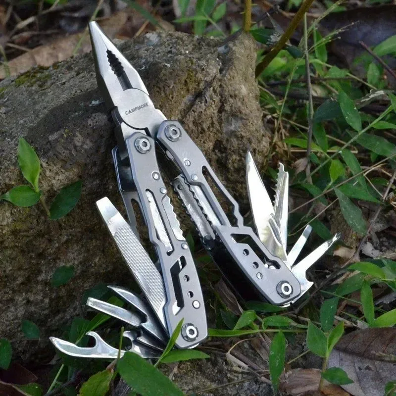 Official Outdoor Multitool Camping Portable Stainless Steel EDC Folding Multifunction Tools – Emergency Survival Knife Pliers Pure
