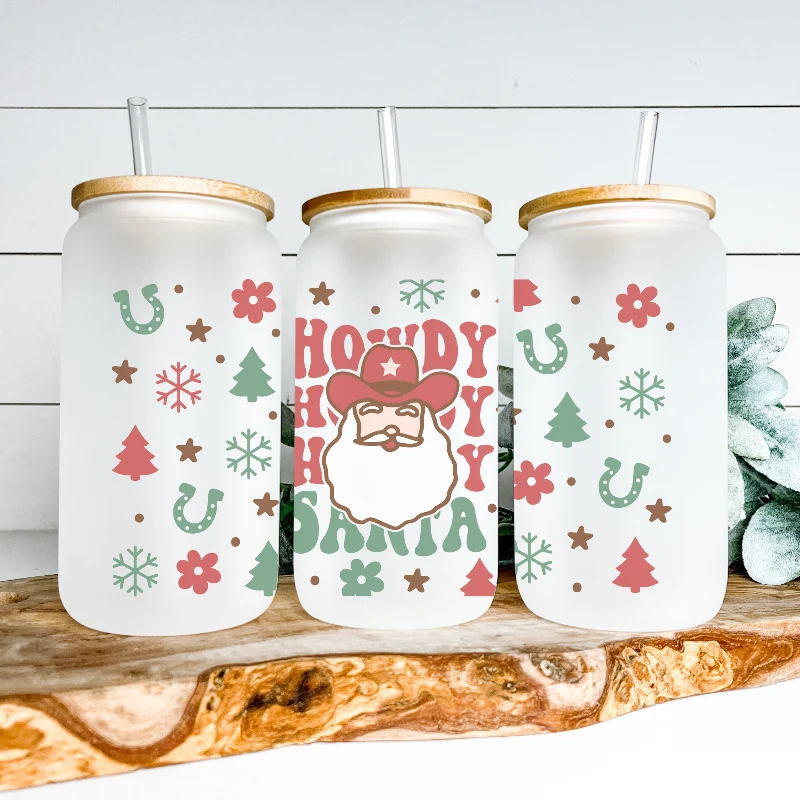 Optimized Santa Glass Tumbler High-End