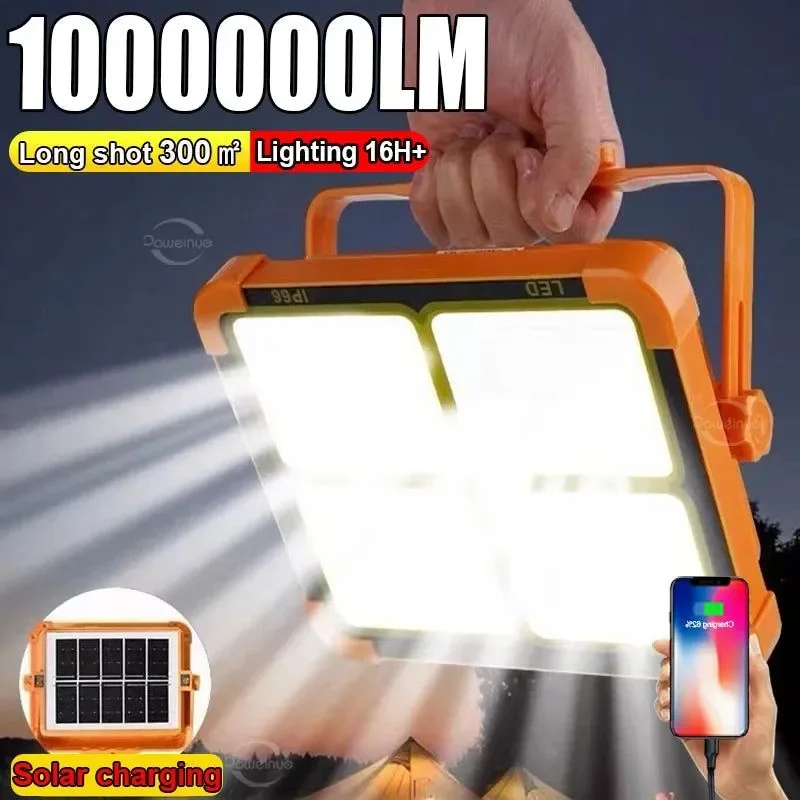 Fine Crafted 20000mAh Solar Rechargeable Camping Lantern – High-Power LED Tent Light Power Bank Durable