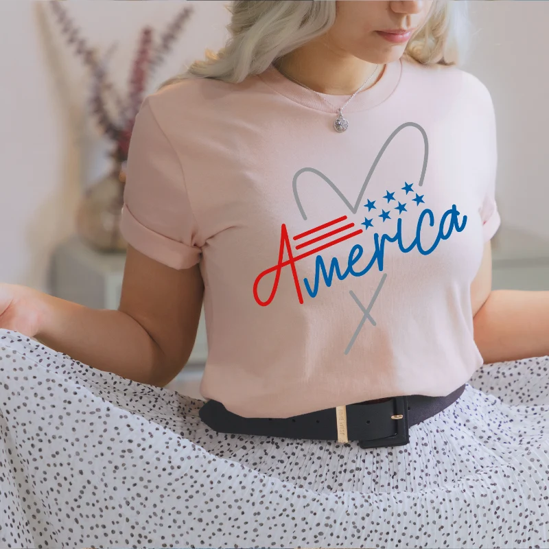 Optimized America Heart Tee Effective