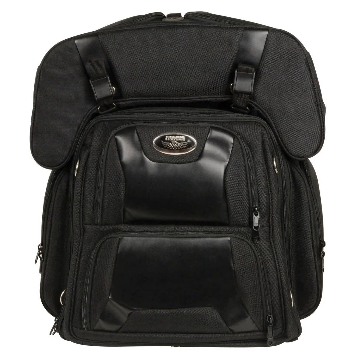 Quality Milwaukee Leather MP8125 Large Black Textile Combo 2-Piece Motorcycle Sissy Bar Bag Expertly Made
