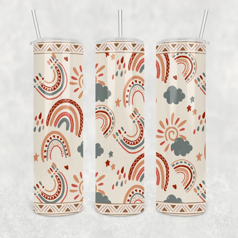 High-Performance Boho Rainbow Tumbler Environmentally Friendly