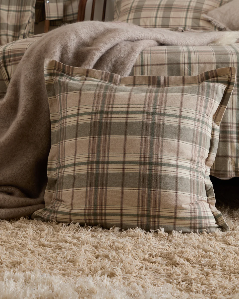 Comfortable Foxford Eve Tartan Square Oxford Pillowcase Traditional