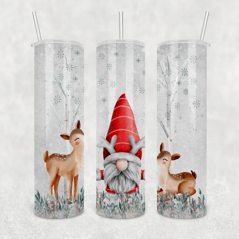 Fine Gnome Deer Tumbler Authentic