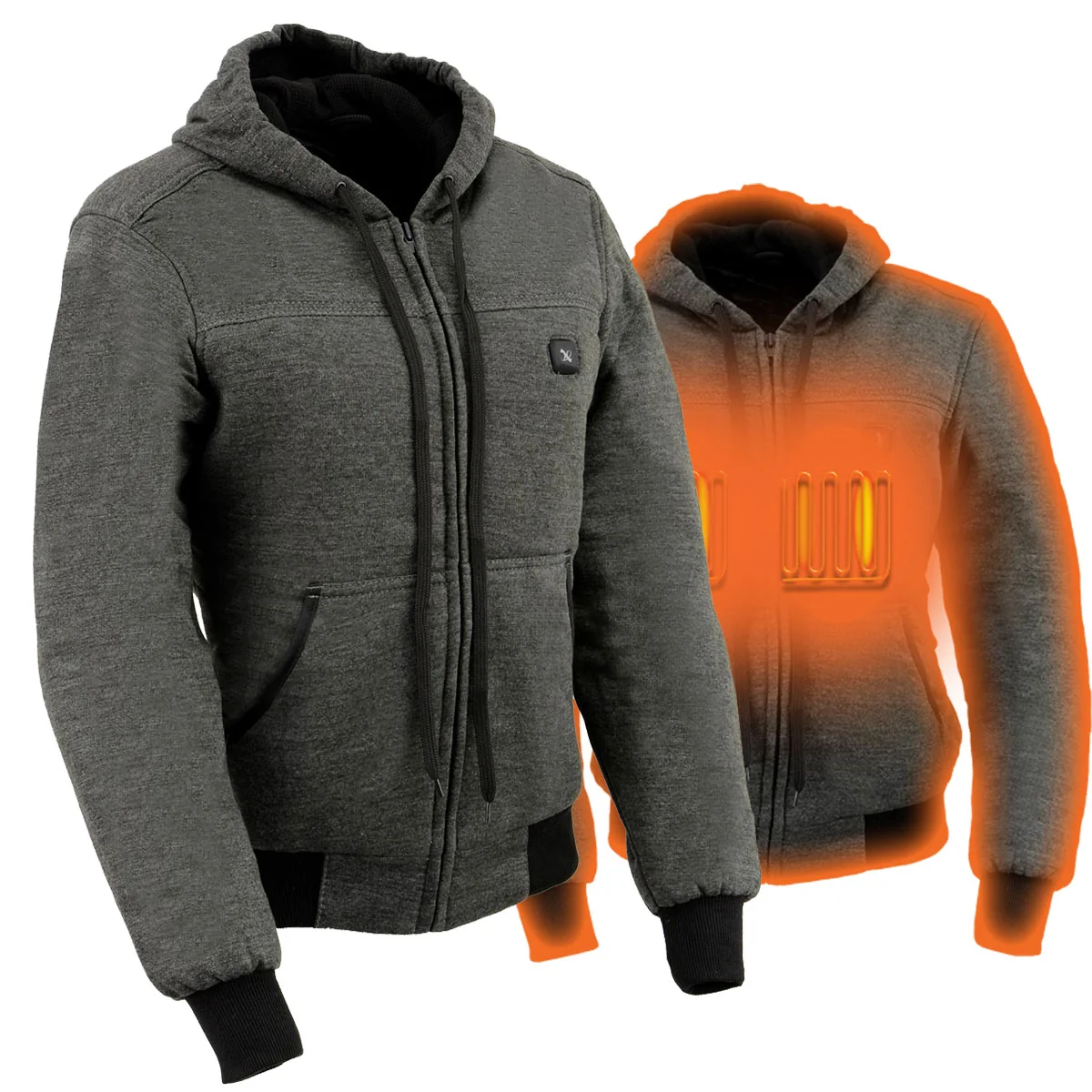 Green Nexgen Heat Women’s Heated Hoodie Jacket – MPL2713SET Grey 3 Level Motorcycle Riding Winter Ready Outdoors Use Trusted