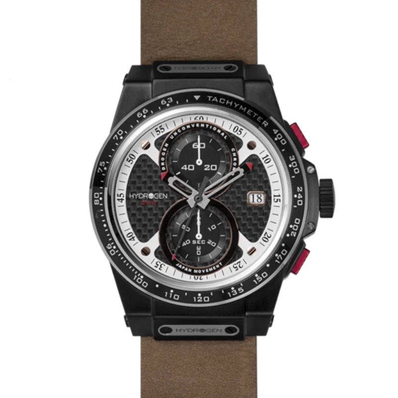 Easy-to-Use Hydrogen Chrono Watch with Tachymeter and Sub-Dials Responsible