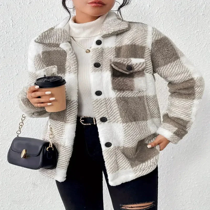 Smart Winter Plaid Button Superior