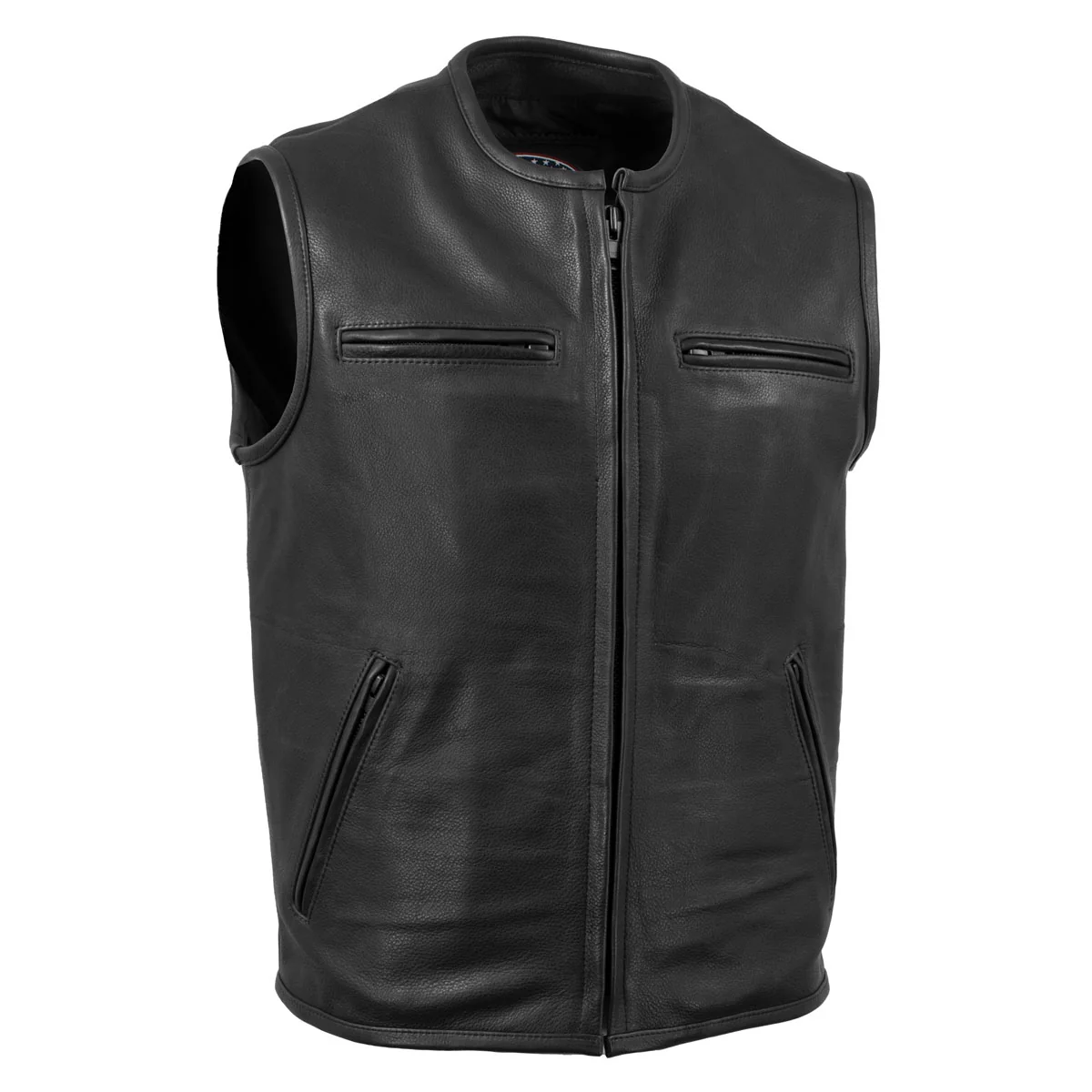 Classic Milwaukee Leather USA MADE MLM5001 Men’s Black Steerhide Premium Leather Motorcycle Club Style Vest Quality