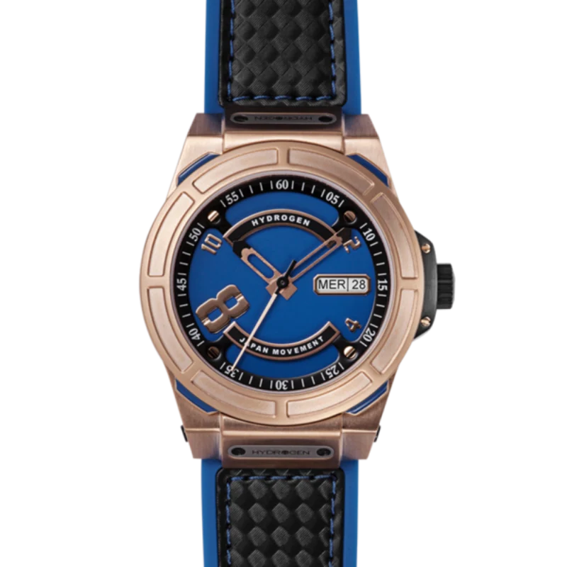 High-Performance Hydrogen Blue Dial Rose Gold Watch Your Everyday Look Clean