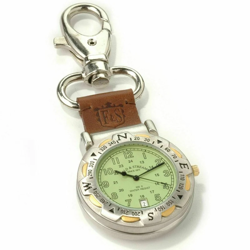 Next-Generation F S Stream Outdoor Water-Resistant Compass Watch with Leather Strap Exceptional