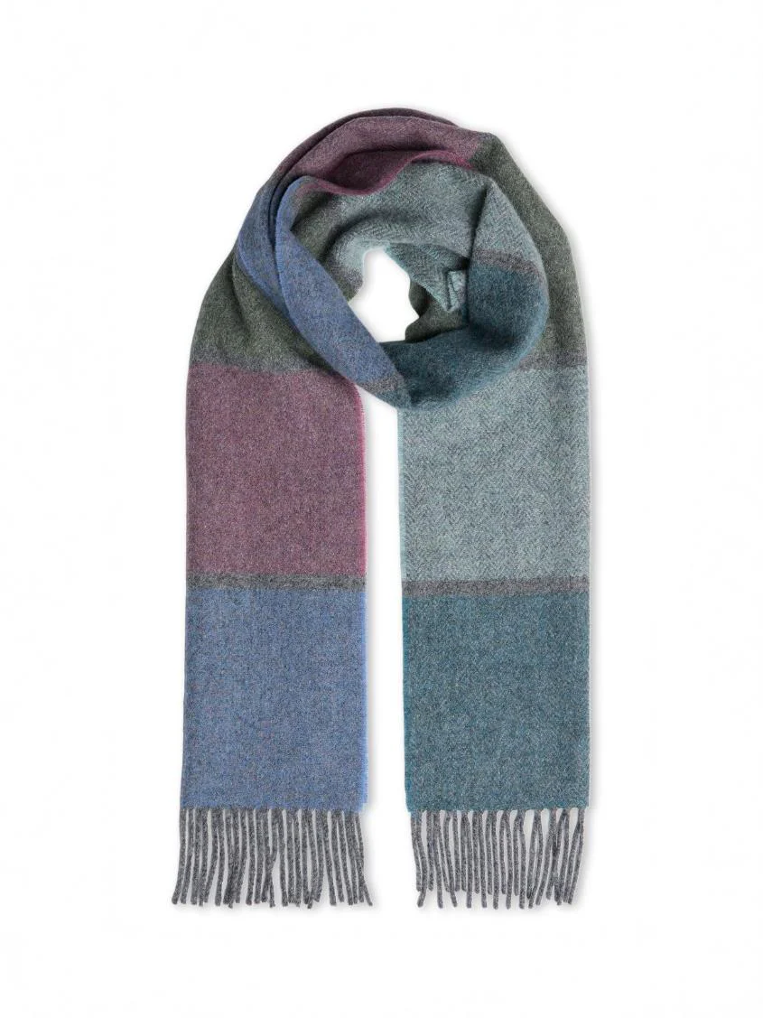 Practical Foxford Autumn Stripe Lambswool Scarf Top-Quality