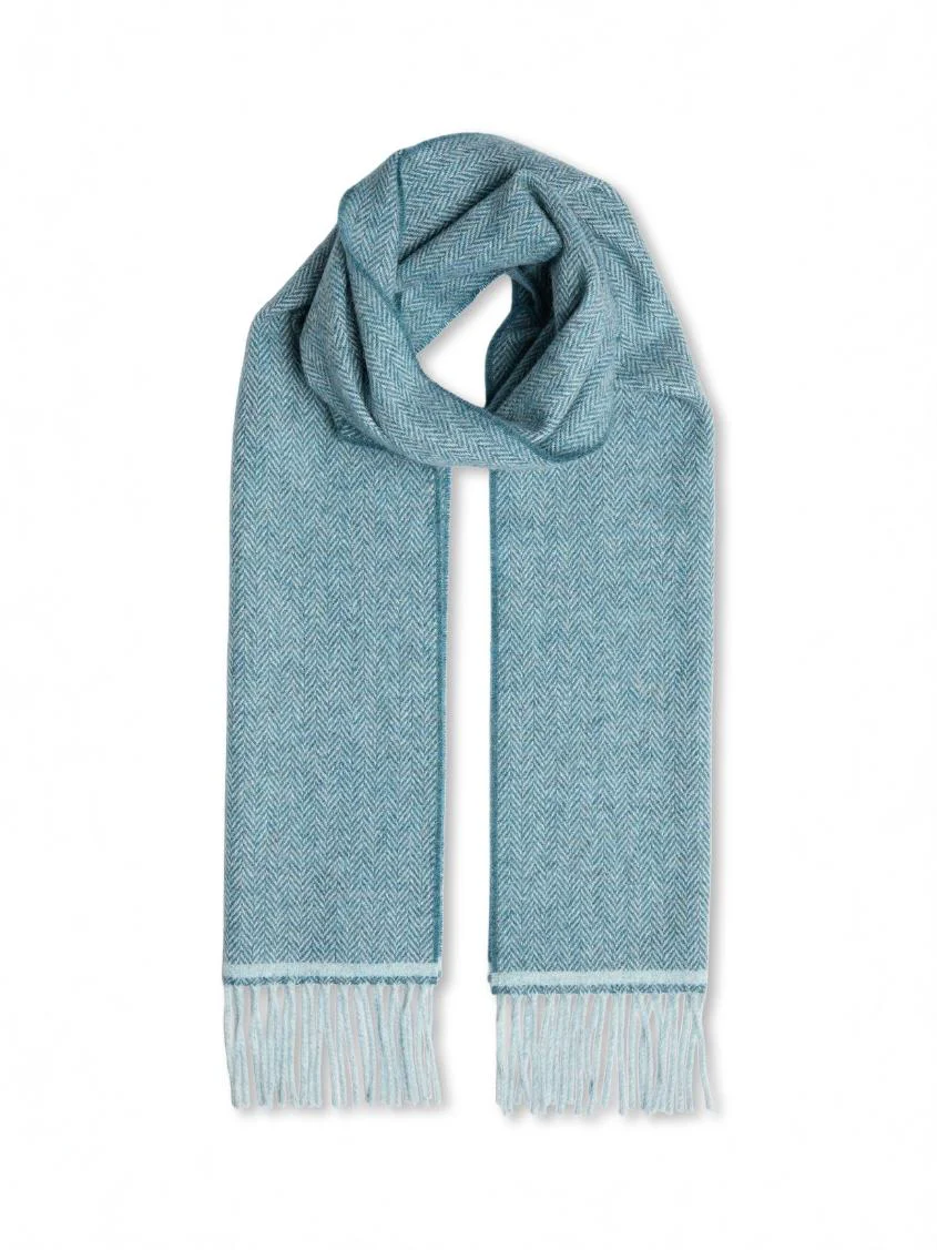 Selected Aqua Mist Lambswool Scarf High-End