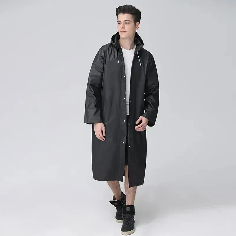 Quality Extended Adult EVA Raincoat – Premium Thickened Waterproof Reusable Fashion Raincoat 25 Colors Breathable