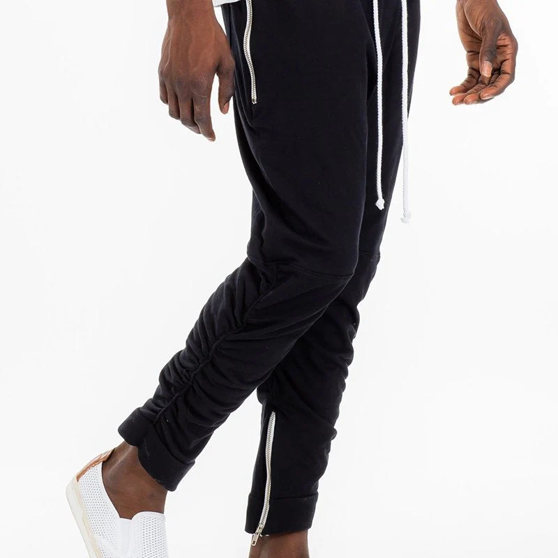 Professional Stylish Ruched Jogger Pants for Men – Comfort and Fashion Effortlessly Fine Crafted