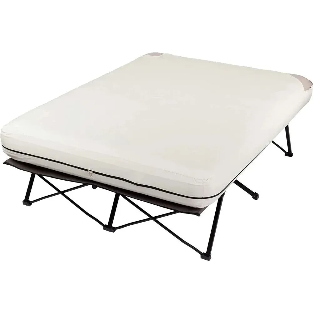 Smart Camping Cot Air Mattress Combo – Folding Camp Bed with Side Table and Battery-Operated Pump About this item High-End
