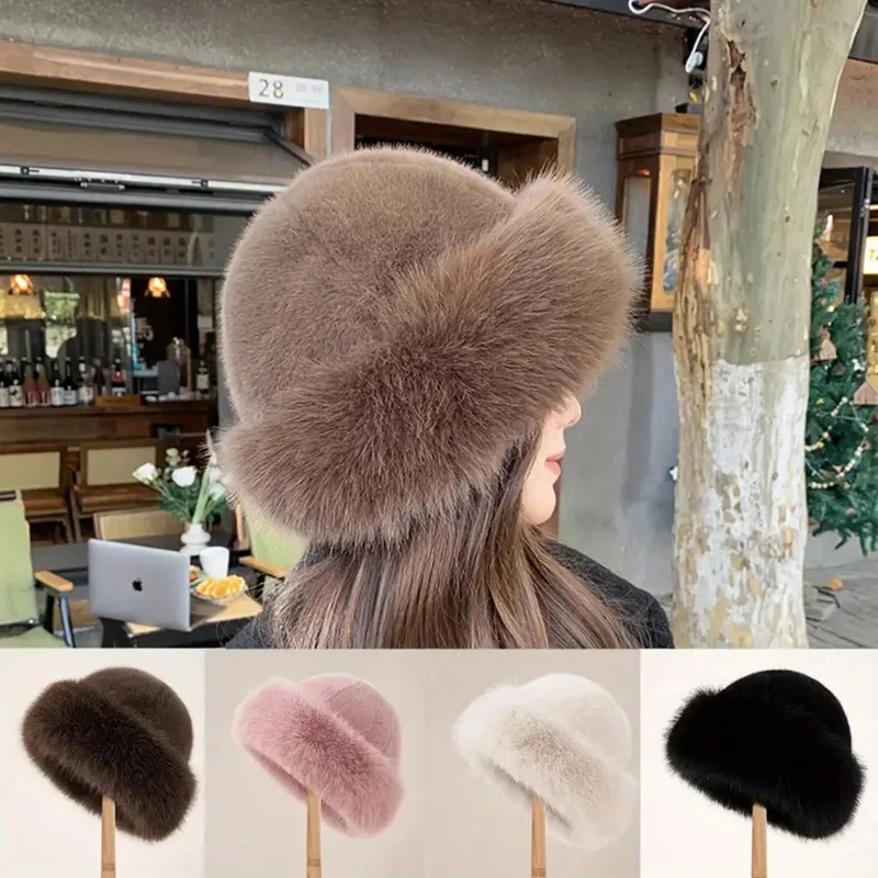 Original Design Faux Fur Women’s Winter Hat Flexible