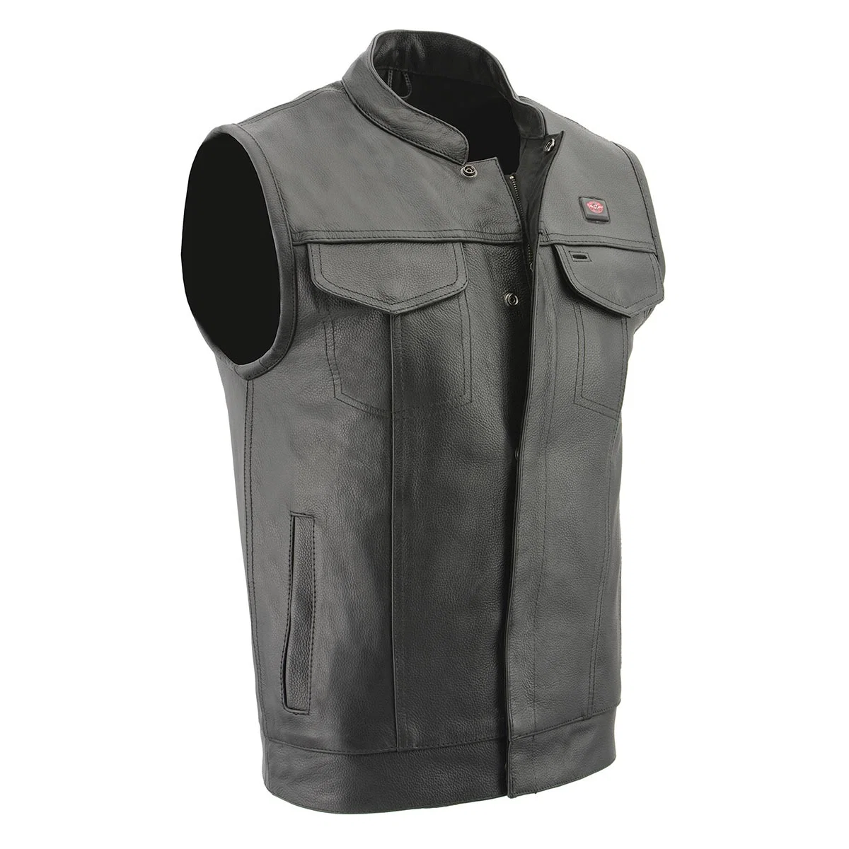 Prestigious Milwaukee Leather MLM3524SET Men’s All Season Black Premium Leather Motorcycle vest w Heated and Cool-Tec Technology Certified