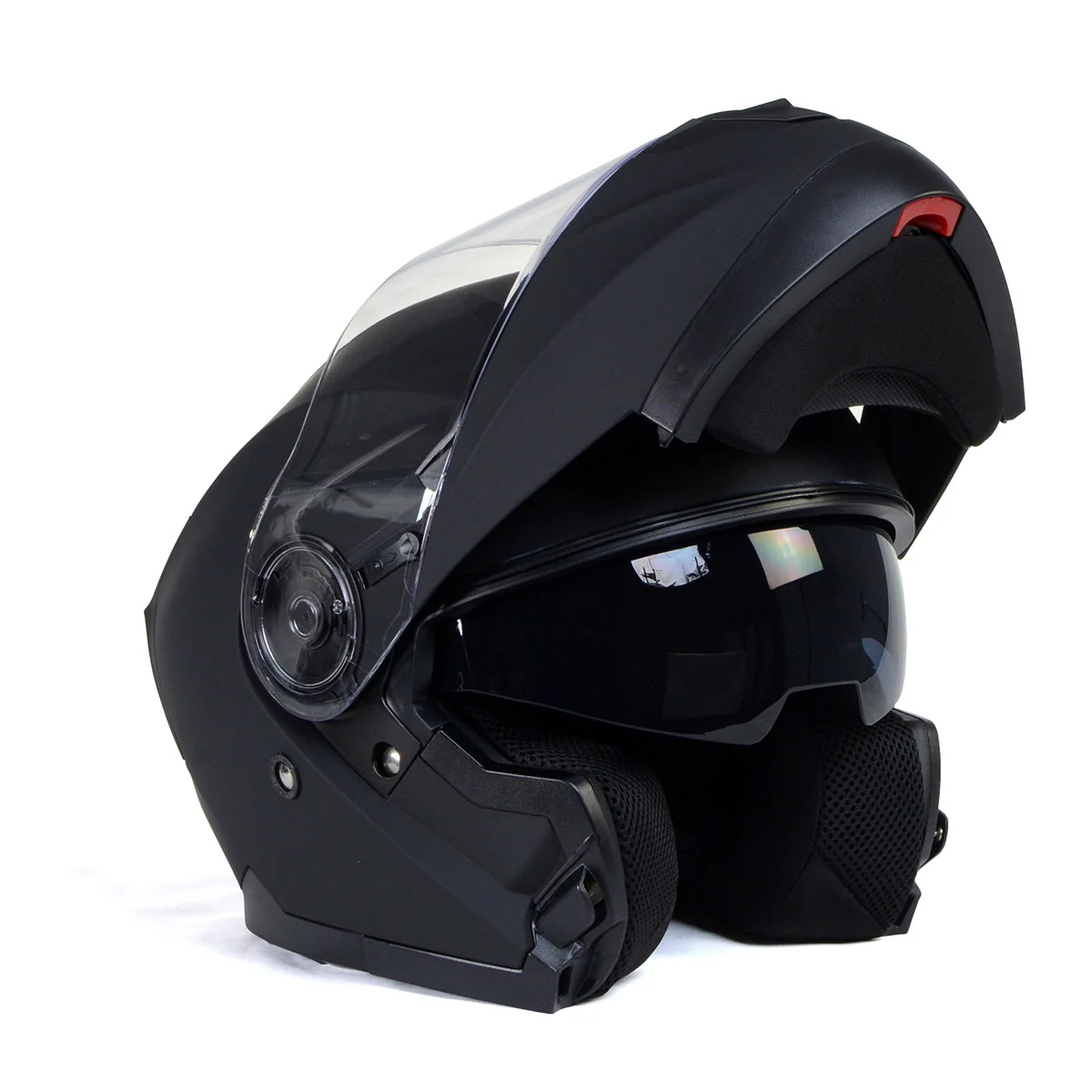 Professional Milwaukee Helmets Breeze Flat Black Advanced Motorcycle Modular Helmet w Drop Down Visor DOT MPH9814DOT Artisan