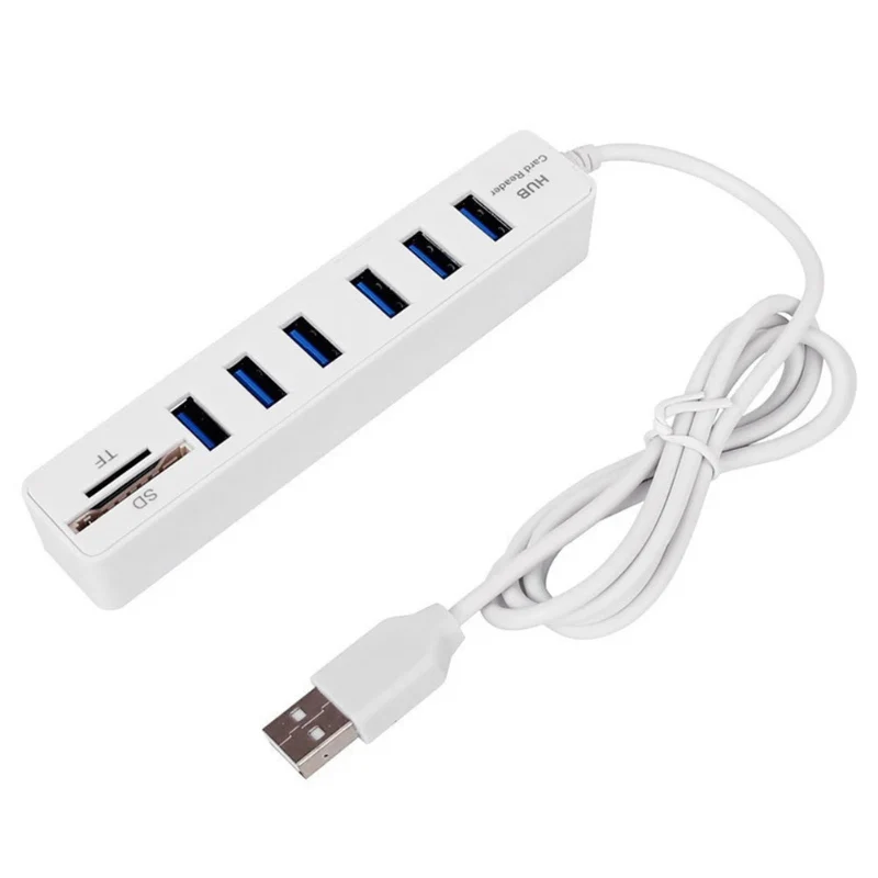Detailed HUB USB Multi-Port Card Reader Hub Enhanced