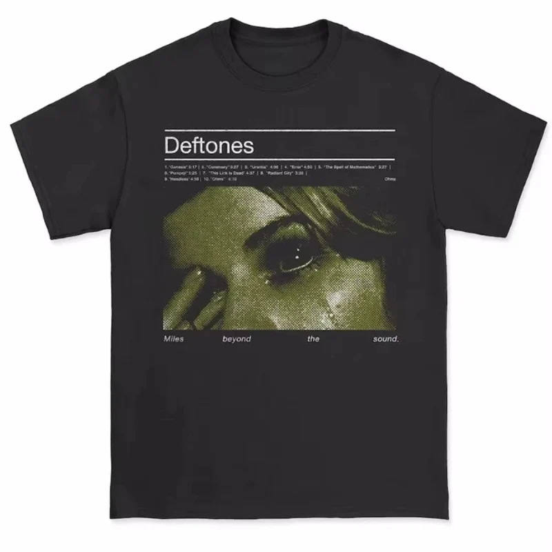 Breathable Deftones Graphic T-Shirt – Miles Beyond the Sound Black Tee Fast
