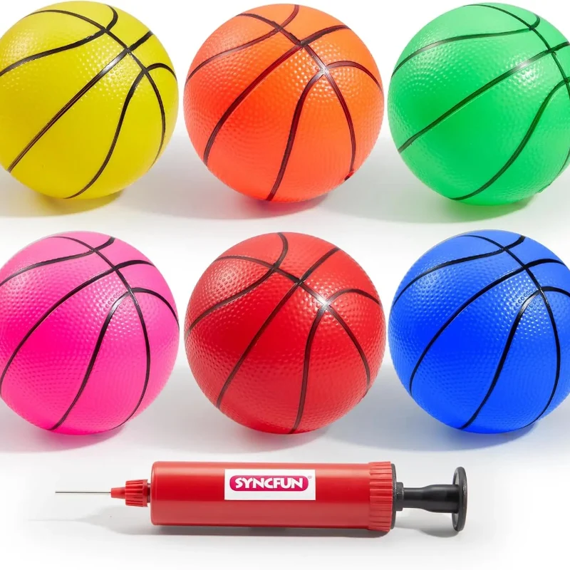 Prestigious SYNCFUN Mini Basketball Set with Hand Pump for Indoor and Outdoor Fun Elegant