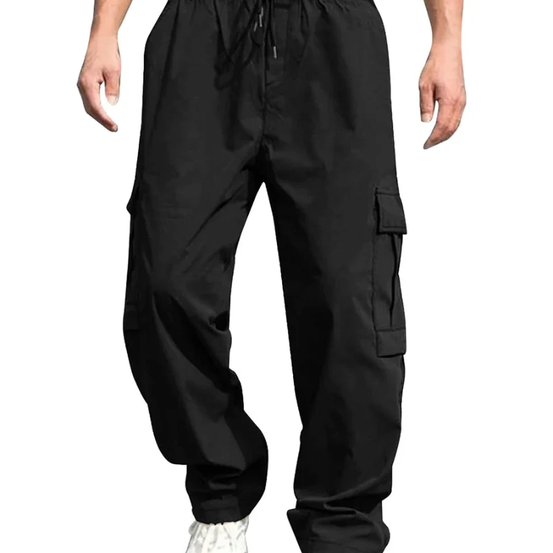 Exceptional Men’s Cargo Pants with Multi-Pocket Design and Adjustable Drawstring Waist Contemporary