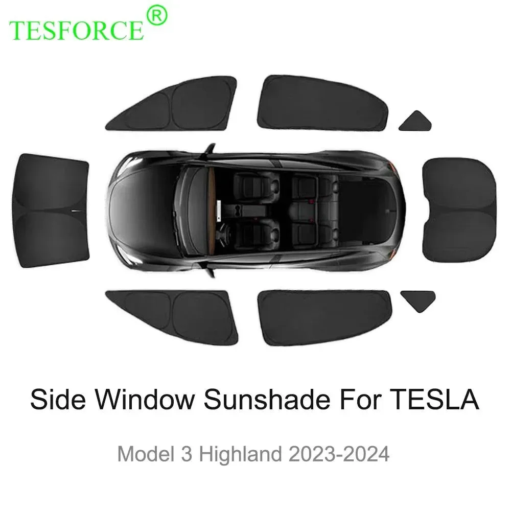 Classic Privacy Sun Shade for Tesla Model 3 Highland – Custom-Fit Side Window Sunroof Sunshade Traditional
