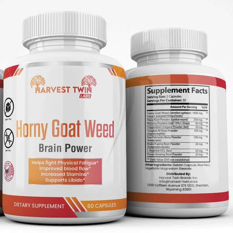 Dependable Harvest Twin Labs Horny Goat Weed Brain Power Dietary Supplement – 60 Capsules Sustainable