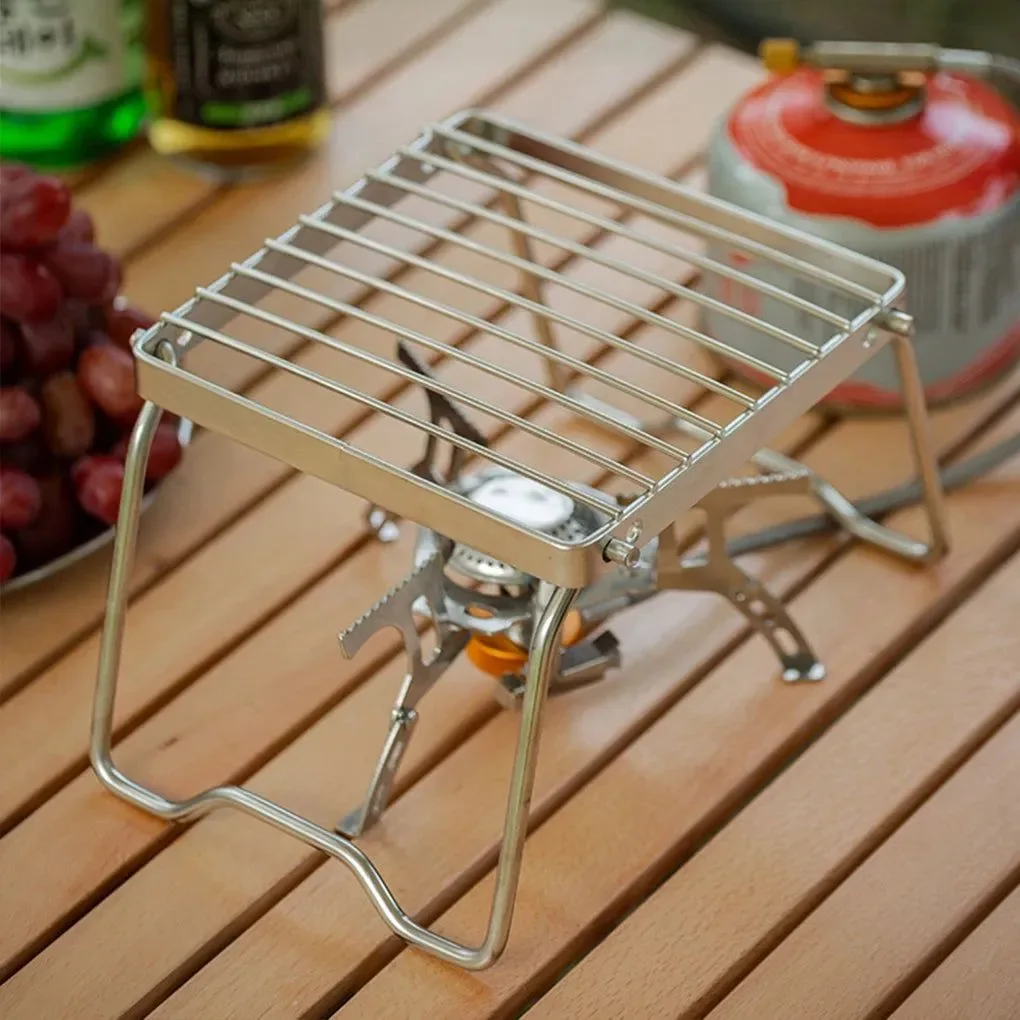 Certified Portable Stainless Steel Camping Grill Stove Stand – Multifunctional Folding BBQ Grate Exceptional