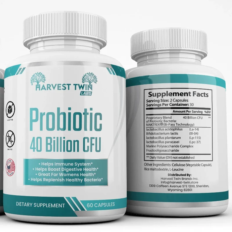 Outstanding Harvest Twin Labs Probiotic 40 Billion CFU Dietary Supplement – 60 Capsules Elite